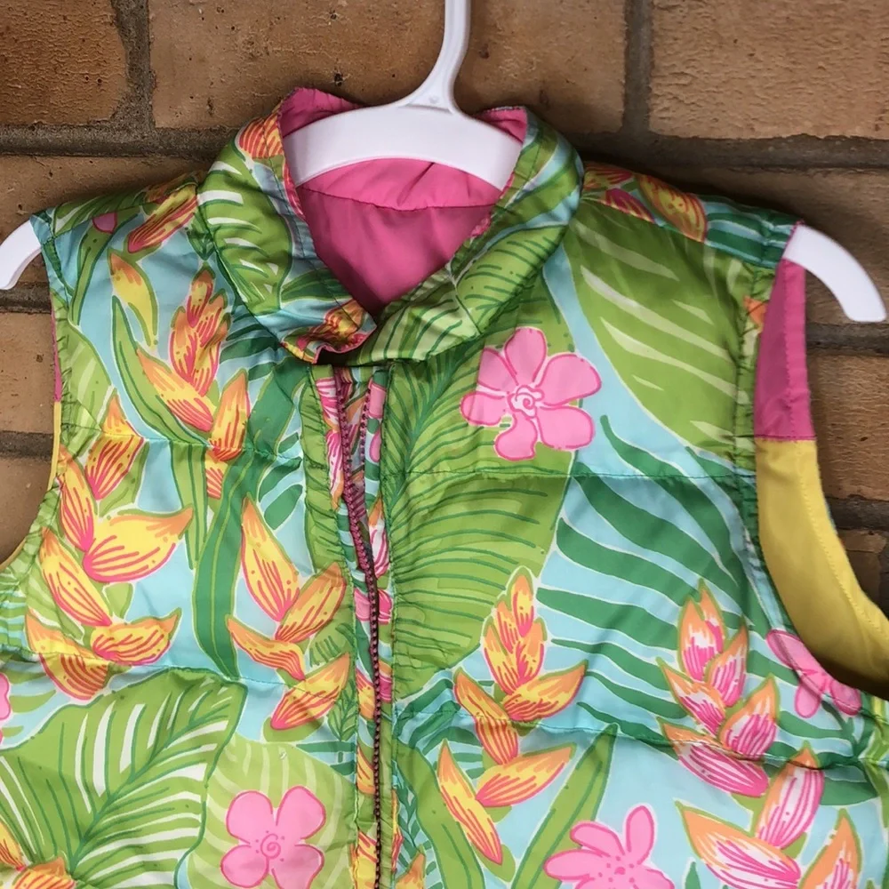 Lilly Pulitzer puffer vest sz 10-12 Girls/S Women - Picture 1 of 8